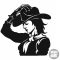 Cowgirl tuning matrica (30x30 cm)
