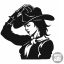 Cowgirl tuning matrica (30x30 cm)