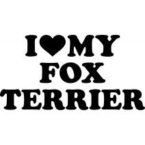 Foxterrier kutyás autómatricák 