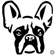 Francia bulldog matrica 2