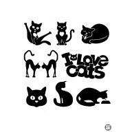 Vicces macskák matrica