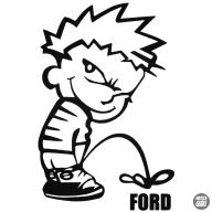 Calvin pisil Ford - Szélvédő matrica