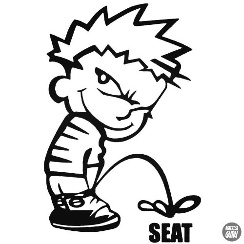 Calvin pisil Seat - Szélvédő matrica