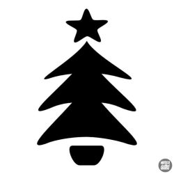 Rajzolt Karácsonyfa matrica