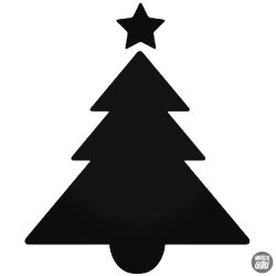 Karácsonyfa csillaggal matrica