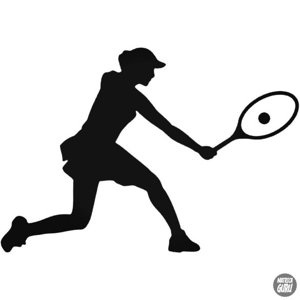 Teniszező nő matrica