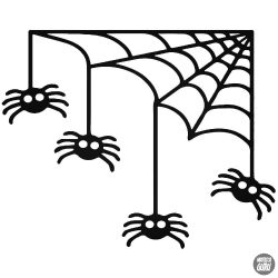Halloween Pókok matrica