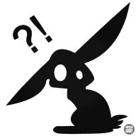 Kérdő nyuszika matrica