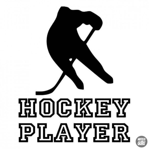 Hockey játékos "1" matrica