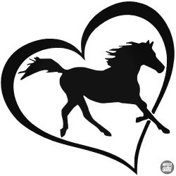Ló a szívben matrica