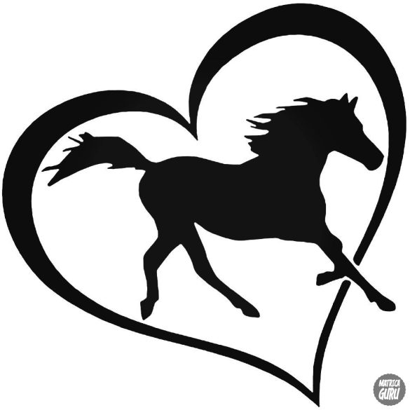Ló a szívben matrica