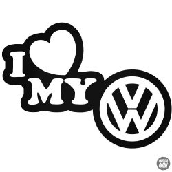 Volkswagen matrica I Love My VW matrica
