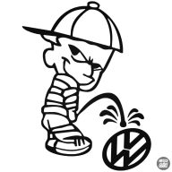 Calvin Pisil VW - Szélvédő matrica