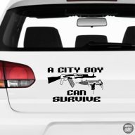 City Boy Can Survive - Szélvédő matrica