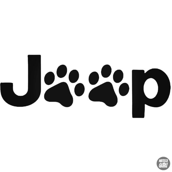 Jeep kutyatappancsokból matrica