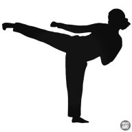 Karate lány matrica