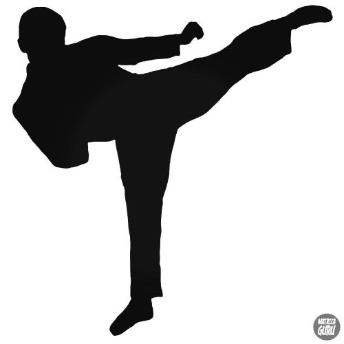 Karate rugás "1" matrica