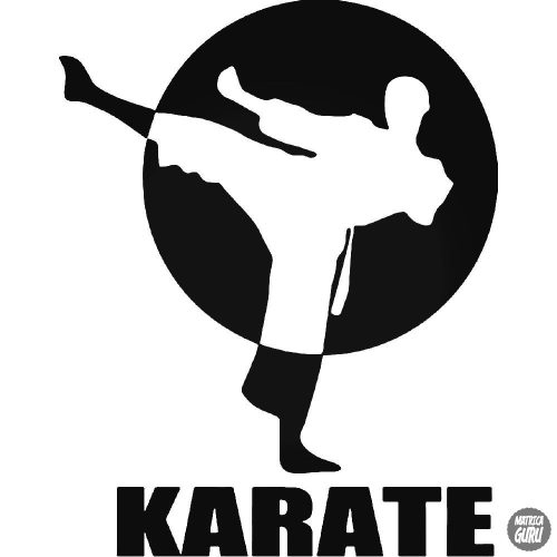 Karate felirat matrica