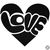 Love felirat a szívben - Autómatrica