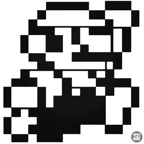 Mario 8-bit "1" matrica