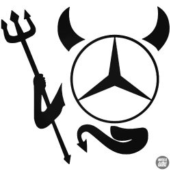 Ördög Mercedes "1" matrica