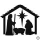 Karácsony Jézus születése matrica