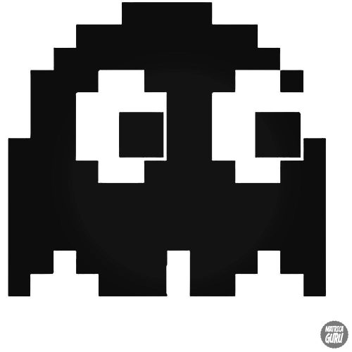 Pac Man 8-bit szellem matrica