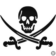 Kalózkoponya karddal - Autómatrica