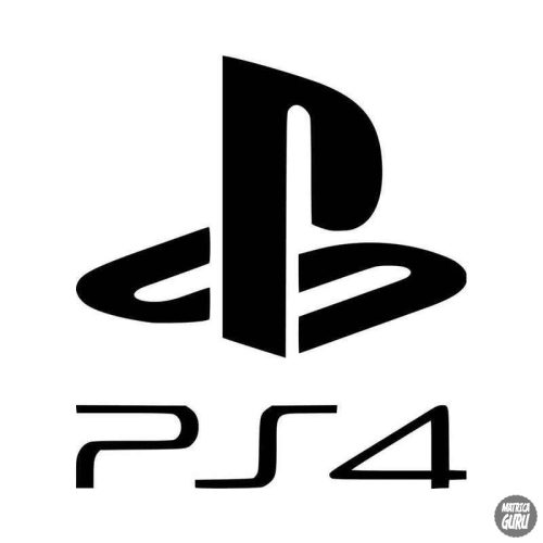 PS4 felirat és logó matrica
