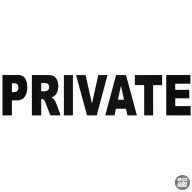 PRIVATE felirat - Autómatrica