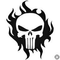 Punisher lángokkal Autómatrica