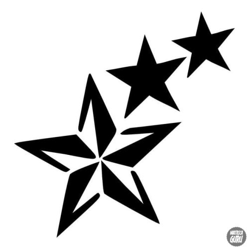 Csökkenő csillag - Szélvédő matrica