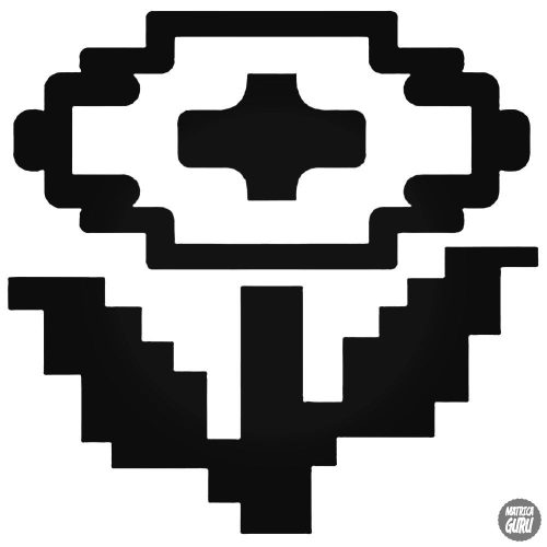 Super Mario 8-bit virág matrica