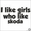 I Like Girls who Like SKODA matrica