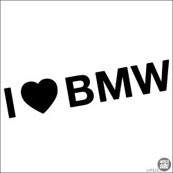 I Love BMW felirat matrica