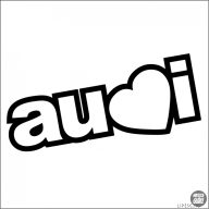 AUDI matrica szívvel