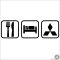 Eat Sleep Mitsubishi matrica