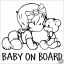 Baby on Board puszi maci autómatrica