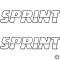 2x Sprint felirat - Szélvédő matrica