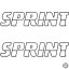 2x Sprint felirat - Szélvédő matrica