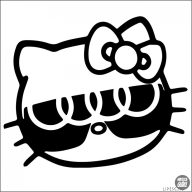Hello Kitty Audi napszemüveg matrica