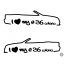 BMW matrica I Love My E36 Cabrio 2x