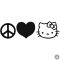 Peace love Hello Kitty matrica