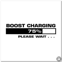 75% Boost Charging - Szélvédő matrica