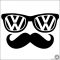 Volskwagen matrica szemüveg bajusz