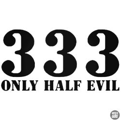 333 only half evil - Szélvédő matrica
