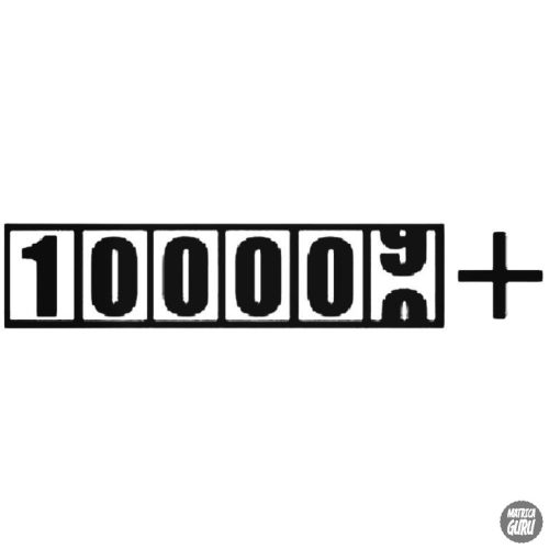 100000+ - Szélvédő matrica