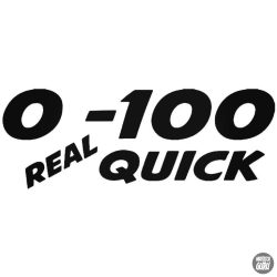0-100 Real Quick - Szélvédő matrica
