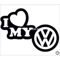 I Love My VW embléma matrica