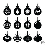 Karácsonyi díszek "9" szett Matrica (30 cm)